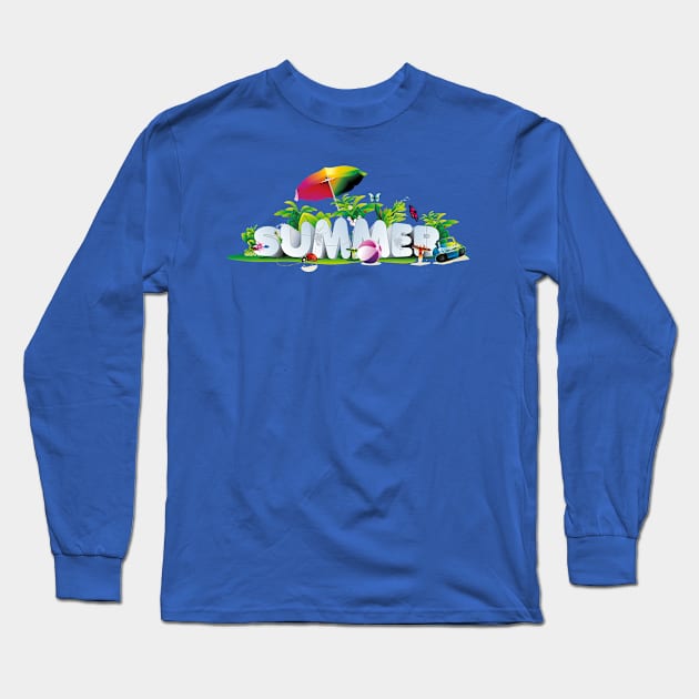 Summer Long Sleeve T-Shirt by G-Art Swiss